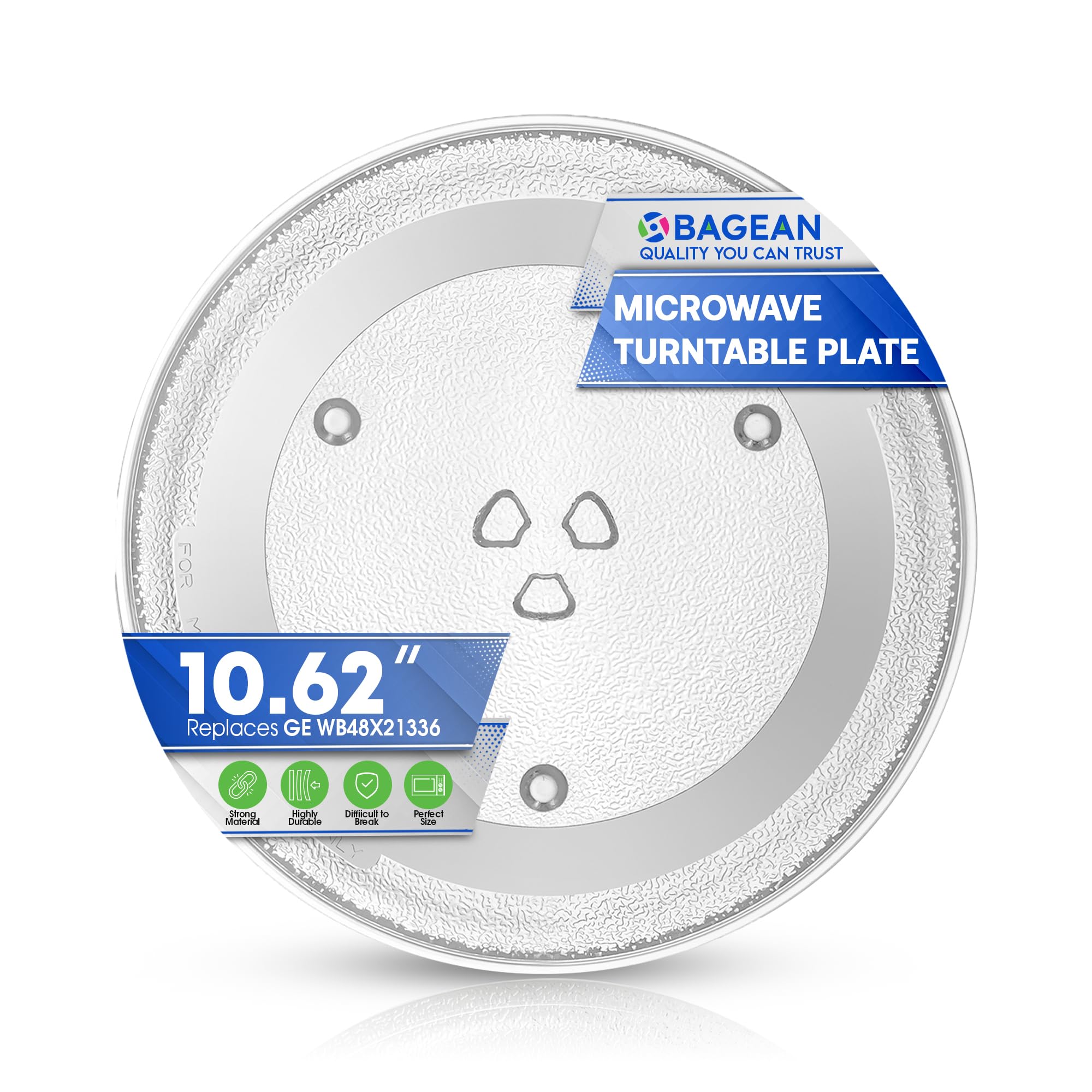 Photo 1 of Microwave Plate Replacement 10.6 Inch for WB48X21336 Microwave Oven Turntable Plate - GE Replacement Microwave Glass Plate Fits Many Brands Plates - Rotating Dish Tray For Better Reheating and Cooking