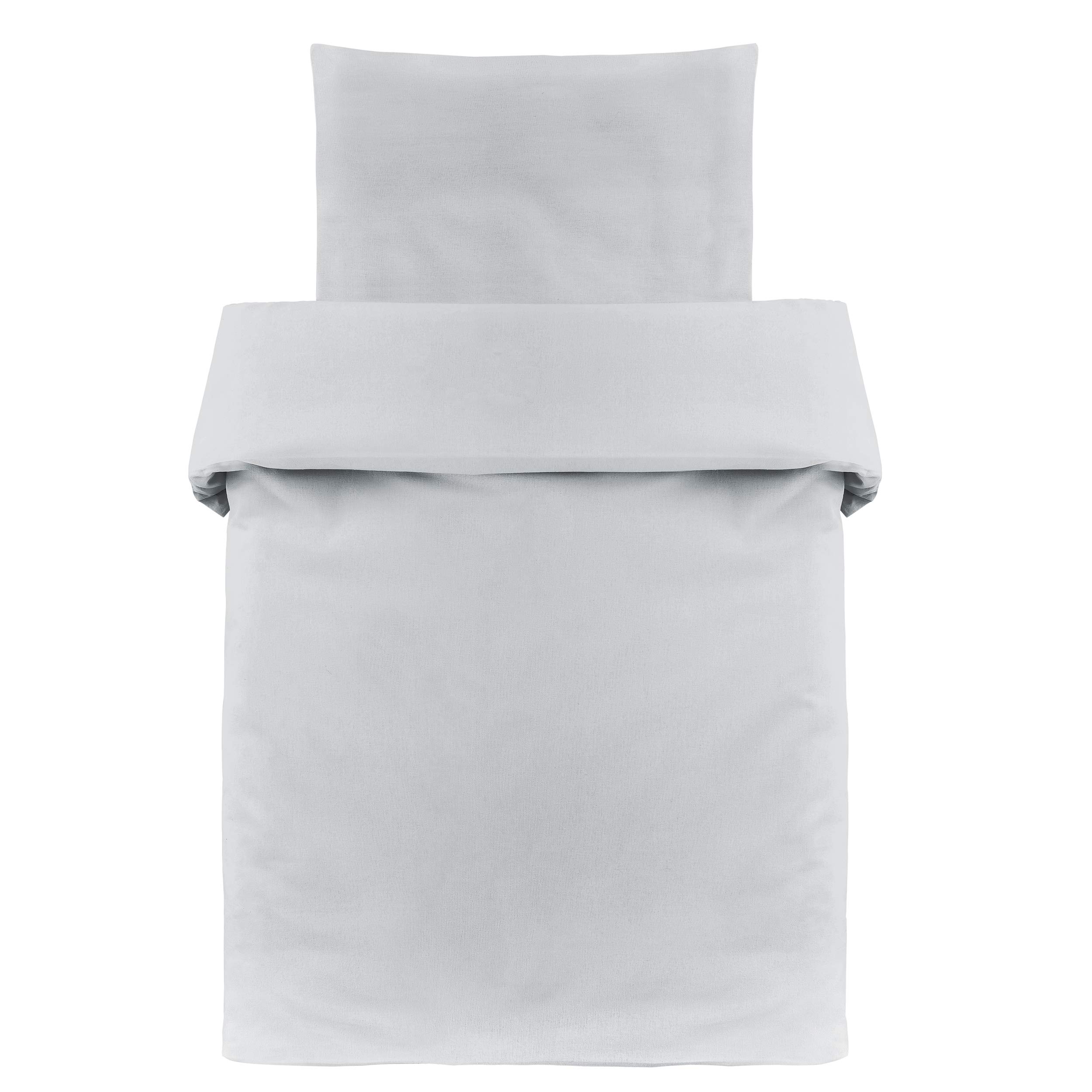MAKIAN Baby Bedding Set - Duvet Cover 80x80 cm - Pillowcase 35x40 cm - 100% Cotton - Single Bed Duvet Set - Oeko-Tex Certified (Grey)