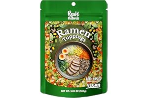 REAL NATURALS Dried ramen toppings. Dehydrated vegetables for ramen topper include Cabbage, Spinach, Chive, Carrot, Corn, Greenpea & Shitake mushrooms. (5.83oz mixed vegetables)
