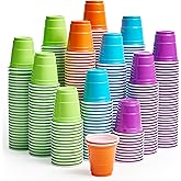 Lilymicky 600 Count 2 oz Plastic Shot Glasses, Mini Disposable Shot Cups, 2 oz Assorted Color Shot Cups for Parties, Shooting Games