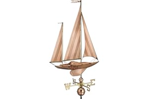 Good Directions Large Sailboat Weathervane, Pure Copper