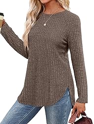Saloogoe Womens Fall Tops Long Sleeve Maternity