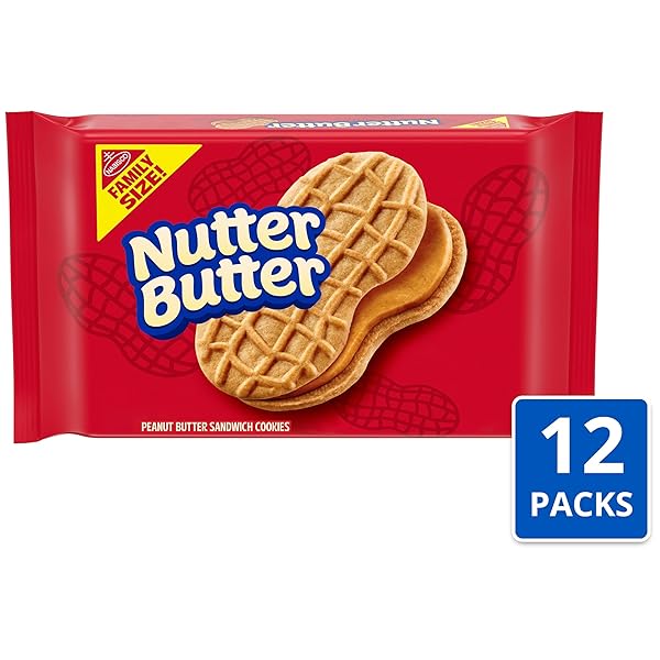 NUTTER BUTTER PEANUT BUTTER SANDWICH COOKIES, FAMILY SIZE, 16 OZ
