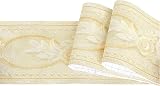 Yoillione Floral Yellow Embossed Waistline Wallpaper Border 5m Waterproof view 5