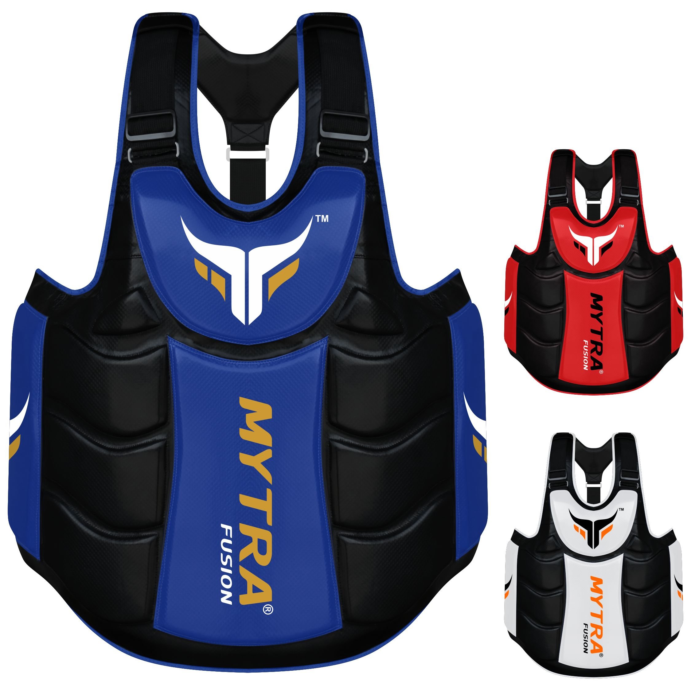 Mytra Fusion Body Shield Belly Protector Abdomen Protector Ribs Protector Abdominal Guard Belly Protection (Black/Blue)