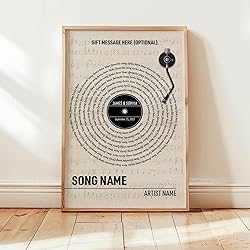 Custom Song Lyrics Poster - Personalized Wedding