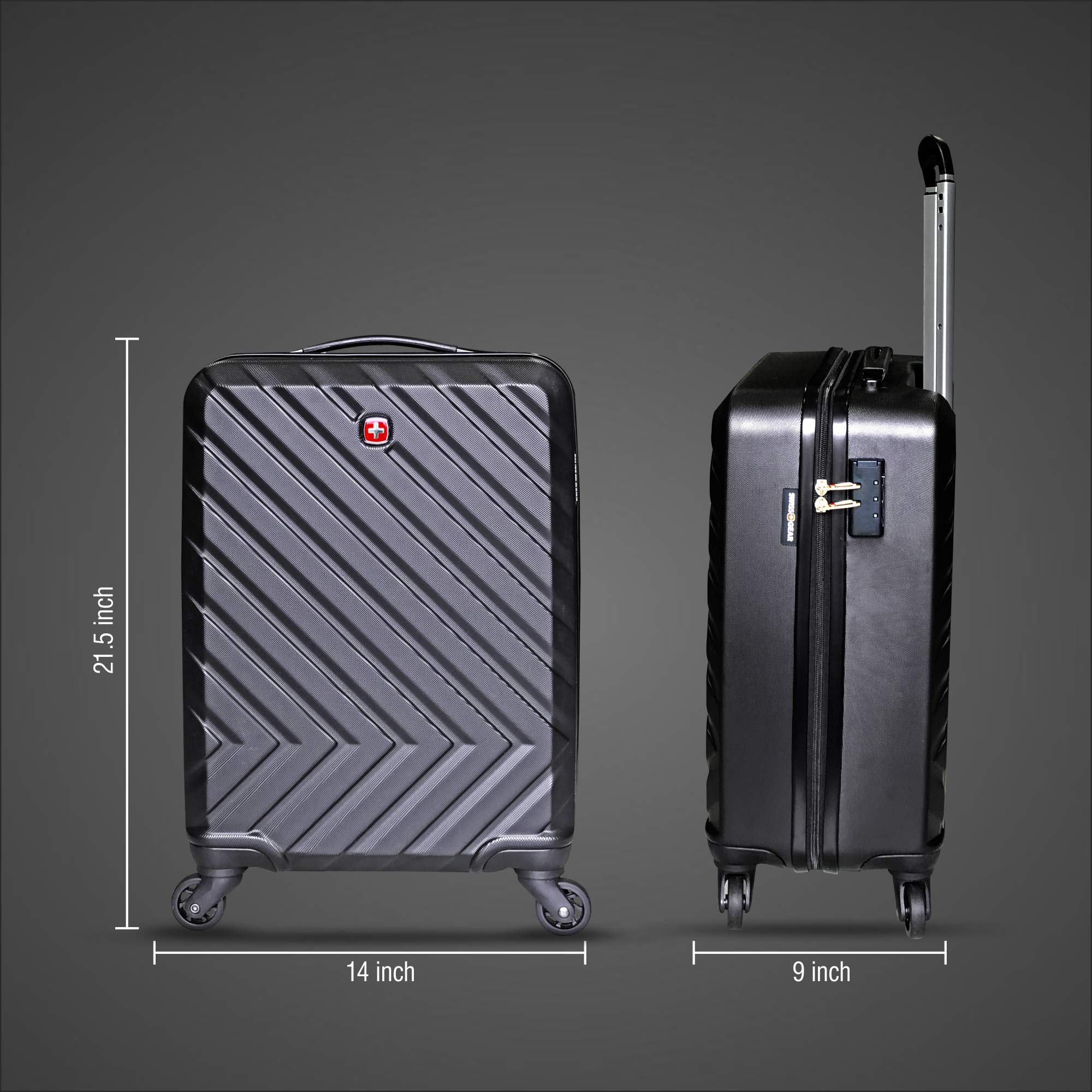 Swiss Gear ABS 55 cms Black Hardsided 