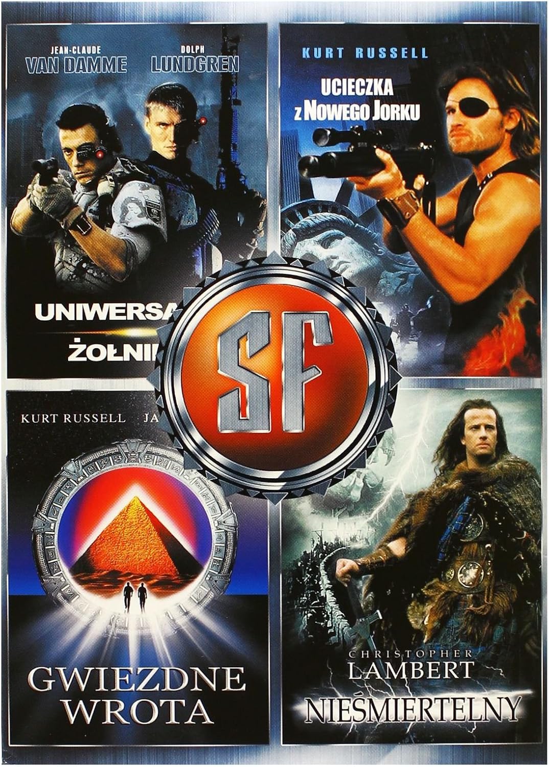 Escape From New York Highlander Universal Soldier Stargate Region 2 English Audio Amazon Co Uk Kurt Russel Christopher Lambert Jean Claude Van Damme James Spader Sean Connery Dolph Lundgren Djimon Hounsou Kurt