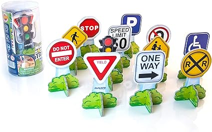 Amazon Com Miniland Educational Minimobil Traffic Signs Usa Toys Games