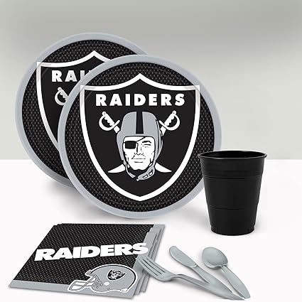 Amazon Com Los Angeles Raiders Nfl Party Pack Party Supplies