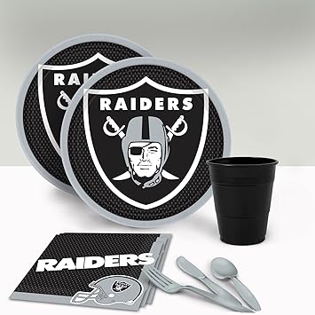 Amazon Com Los Angeles Raiders Nfl Party Pack Party Supplies