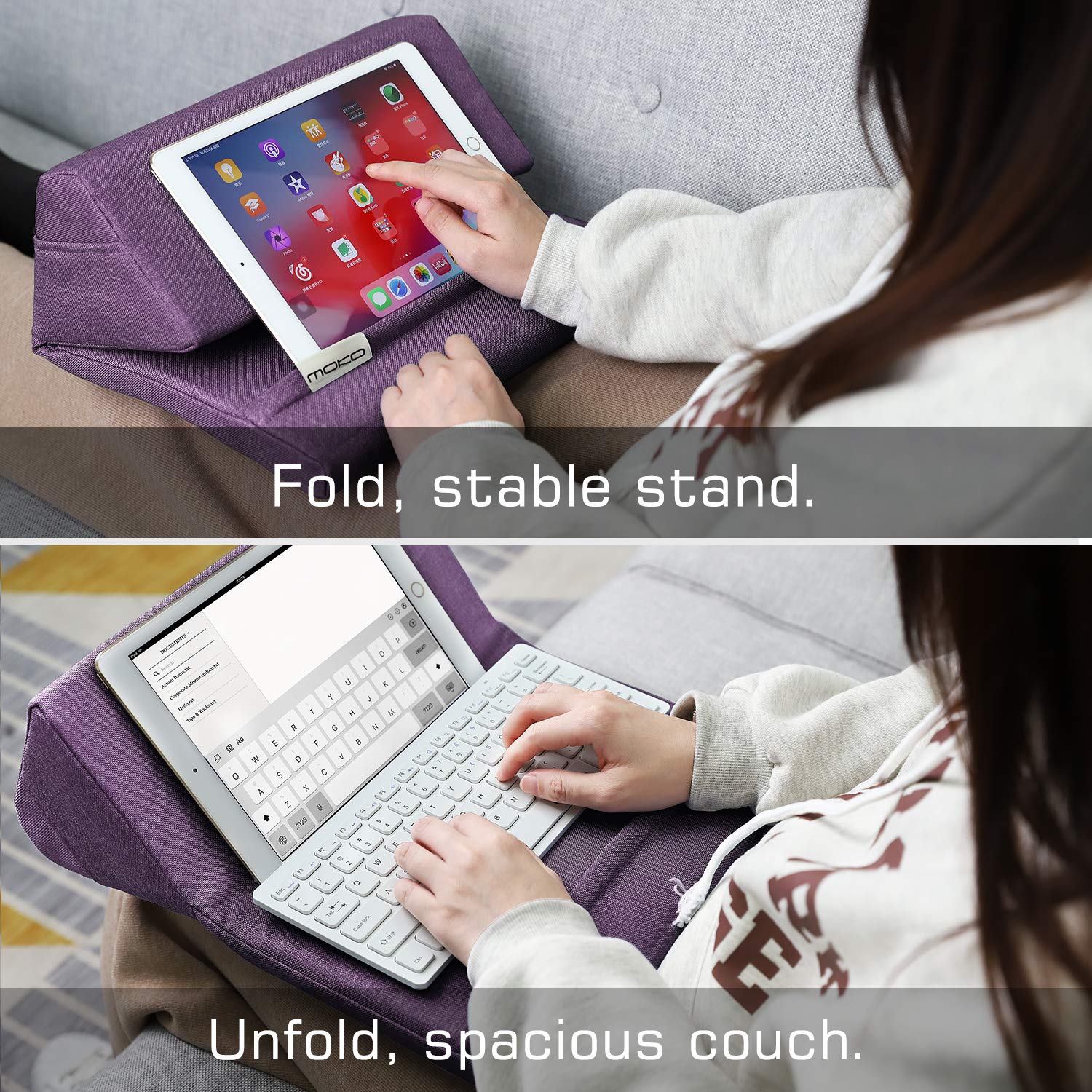 Moko Tablet Pillow Stand Soft Bed Pillow Holder Fits Amazon Co