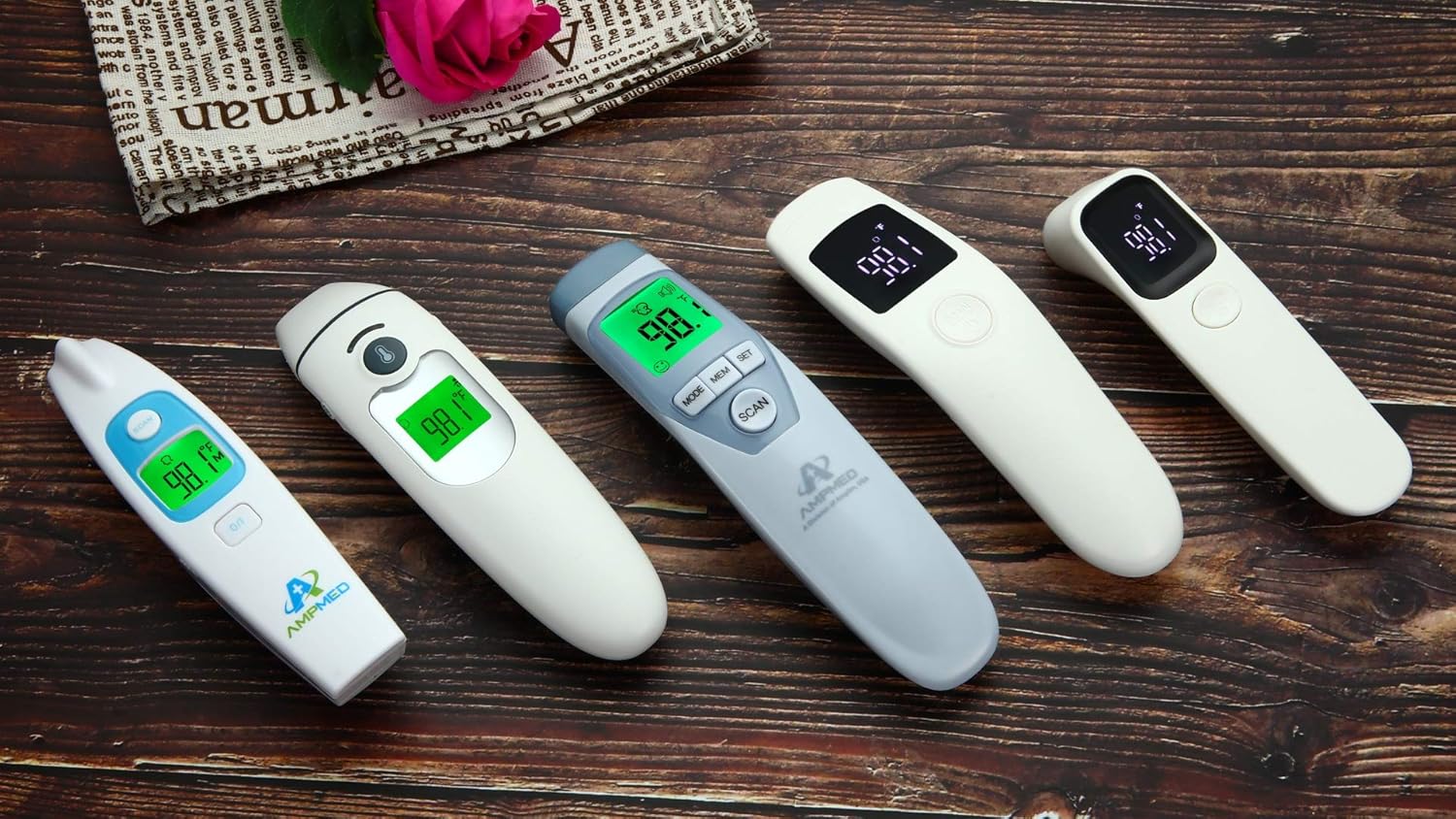 Amplim Non-Contact Touchless Infrared Digital Forehead Thermometer for Adults and Baby Hospital Medical Grade No Touch: Industrial & Scientific