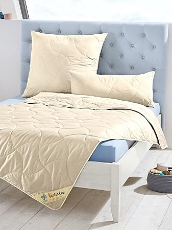 Avena Leinen-Tencel-Sommersteppbett - Beige Gr. 135