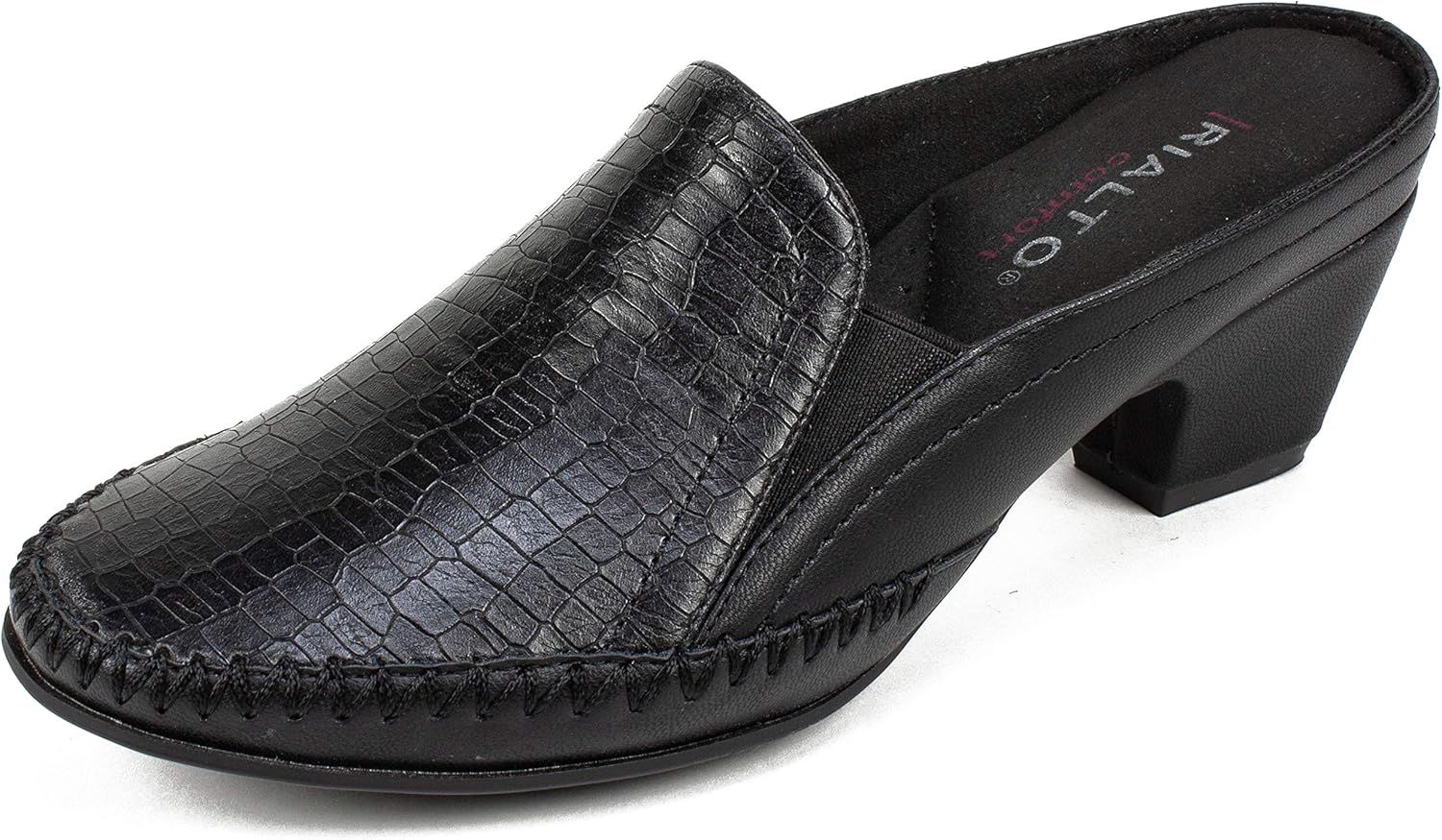 RIALTO Shoes Vette Women's Mule, Black/Exotic, 8 M Mules