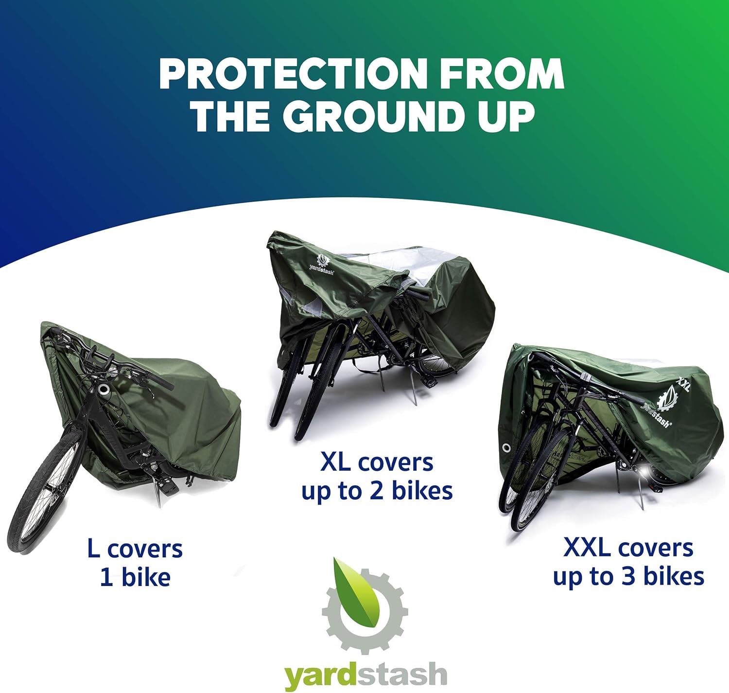 YardStash Bicycle Cover XL: Extra Large Size for Beach Cruiser Cover, 29er Mountain Bike Cover, Electric Bike Cover, Multiple Kids' Bike Cover and Cover for Bikes with Baskets, Child Seats or Racks : Sports & Outdoors