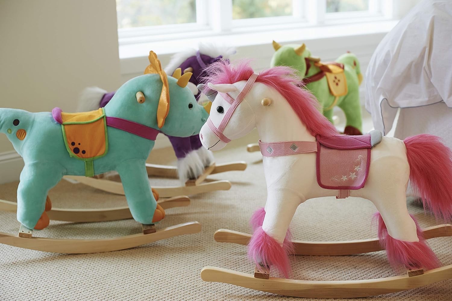 plush rocking horse with sound costco