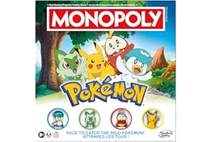 Monopoly Pokémon Edition Board Game | Ages 8 and Up | 2 to 4 Players | Kids Games for Pokémon Fans | Fun Family Games| 45 Min