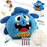 Petbobi Interactive Dog Toys for Boredom - Moving Dog Toy for Stimulating Play, Pet Plush Squeaky Ball for Small Medium Breeds with 4 Batteries, Blue