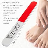 3 Swords Germany Double Sided Sapphire Nail File Set 5 Pcs with 3-Way Buffer view 3