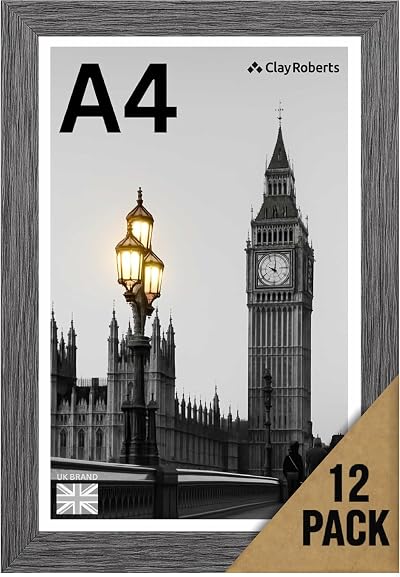 Clay Roberts A4 Dark Grey Photo Frame – Modern Wall Frame UK