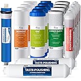 iSpring F19K75 NSF Certified 2-Year Replacement Filter Set for 6-Stage Reverse Osmosis Systems, Alkaline Mineral Filter, 19-C