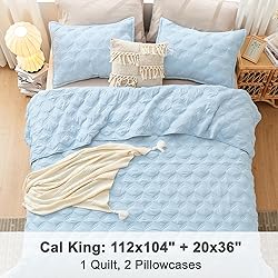 Litanika California King Quilt Bedding Set, Light