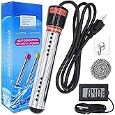 2000W Immersion Water Heater with 304 SS Guard &amp; LCD Thermometer | Submersible Water Heater,Bucket Heater Heat 5 Gallons of Water in Minutes for Bathtub, Small Pool &amp; Camping