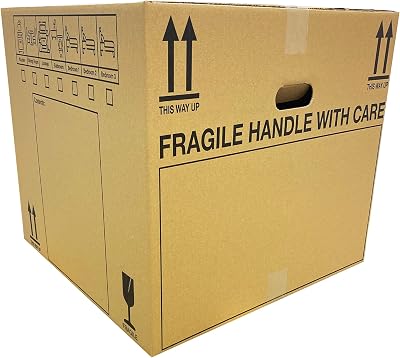 STAR SUPPLIES 10 Extra Large Cardboard Boxes 53x53x41cm with Handles