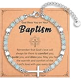 IKIATY Religious Cross Bracelet for Women Girls, Christian Gifts for Daughter Granddaughter Sister in Christ Friend Niece on Birthday Christmas Easter Valentines Day Graduation