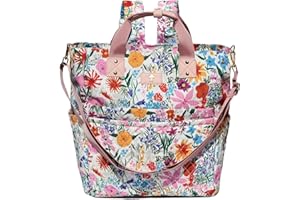 ESVAN Diaper Tote Bag Totepack Backpack Crossbody Bag 3 in 1 for Women Laptop Backpack Multifunctional with Insulated Pockets