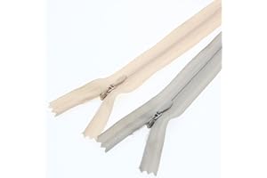 20 Inch Invisible Zippers Beige Grey Color 50.8cm Closed End Nylon Coil Hidden Zipper for Sewing Craft Dress Pillow Bag Sofa Cushion Mixed 10 PCS/Pack (Beige&Grey,20 inch) Leekayer