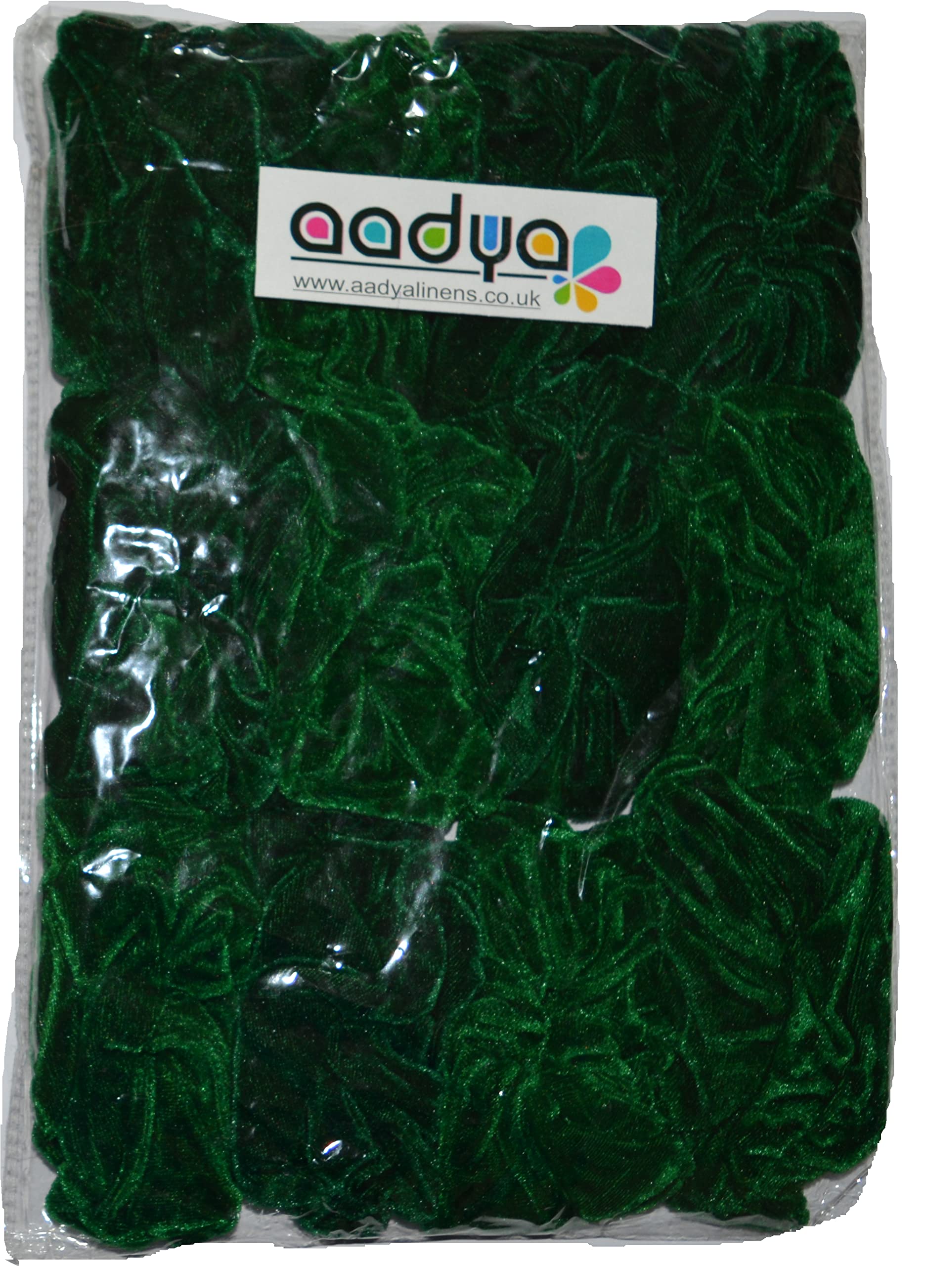 Aadya® 12 Velvet Hair Scrunchies Elastic Scrunchy Hair Bobbles Hair Band. (Green)
