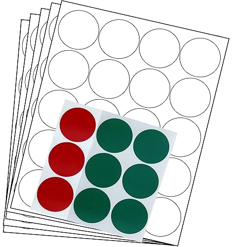 Royal Green Round Labels for Laser and Inkjet Printers Template ...