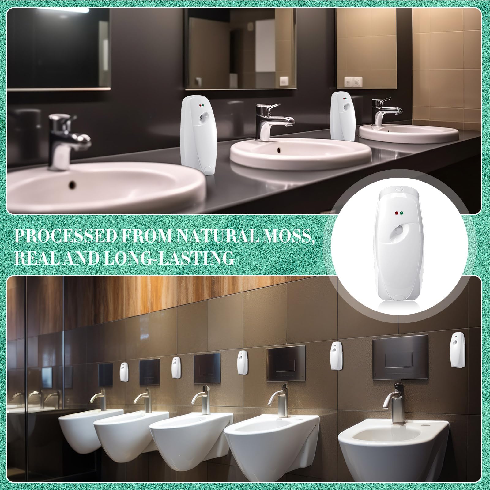 Maxcheck 4 Pcs Automatic Air Freshener Spray Dispenser Wall Mounted Automatic Spray Dispenser Air Freshener for Bathroom Battery Operated Free Standing for Commercial Place and Room(White)