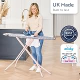 Minky Large Ironing Board Flamingo Pink 122 x 38cm 94cm High view 8
