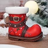 forkai Holiday Planters for Christmas Decoration, Resin 4 Inch Plant Pots Indoor with Drainage, Christmas Flower Pots for Ind