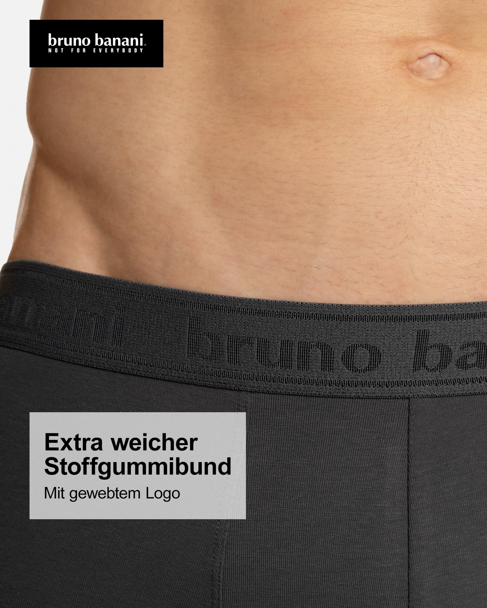 bruno banani Boxershorts Herren - 6er Set - Schwarz/Dunkel-/Hellgrau - S 5