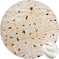 CASOFU Tortilla Throw Blanket, Burritos Giant Flour Tortilla Throw Blanket, Novelty Tortilla Throw Blanket for Your Family, S