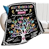 banonaty Best Teacher Blanket Teacher Throw Blankets Cozy Fleece Flannel Blanket Teacher Appreciation Gifts for Women Men Girls Adult for Couch Sofa Bed Decor 40"X50"