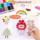 Pllieay Fuse Beads Kit 5mm 24 Colors w/ Mini Iron Pegboards Tweezers Craft Set view 5