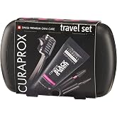 Curaprox Travel Set, Black, Set with CS 5460, Toothpaste, IDB, Swiss Made | Curaprox 5460 Ultra-Soft Toothbrush, Interdental Brushes and Charcoal Toothpaste, 9.5 x 6cm (3.7 x 2.3 inch), Swiss Oral Care