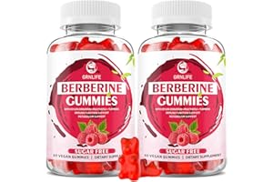GRNLIFE Berberine Gummies with Ceylon Cinnamon 1500mg High Potency Berberine HCL Supplement for Immune and Metabolism Support, Sugar Free Organic Berberine Gummies Raspberry Flavor - 120 Count