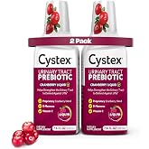 Cystex Cranberry Urinary Health Supplement Liquid, 7.6 fl oz (2 Pack) | D-Mannose, Prebiotic, &amp; Vitamin C for Urinary Tract &amp; Bladder Support, Daily Wellness for Women &amp; Men, Sugar-Free
