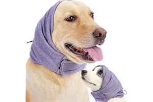 Tiagoboo Dog Calming Hoodie Adjustable Dogs Ear Muffs for Noise Protection Anxiety Relief Firework, Grooming and Force Drying