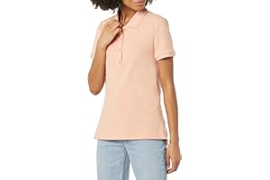 �鶹�� Essentials Women's Short-Sleeve Polo Shirt (Available in Plus Size), Coral Pink, X-Large