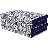 Leewadee Thai Trifold Mattress 79 x 28 inches Kapok Futon Alternative | Firm &amp; back-friendly for sleeping, yoga, meditation &amp; Thai massage - also a guest bed, foldable &amp; space-saving