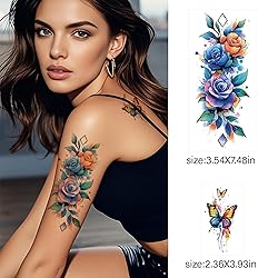 63 Sheets 3D Personalized Temporary Fake Tattoos
