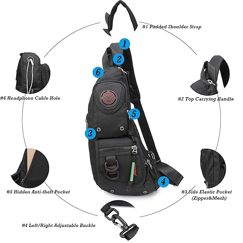NICGID Sling Backpacks, Sling Chest Bags Shoulder Fanny Pack