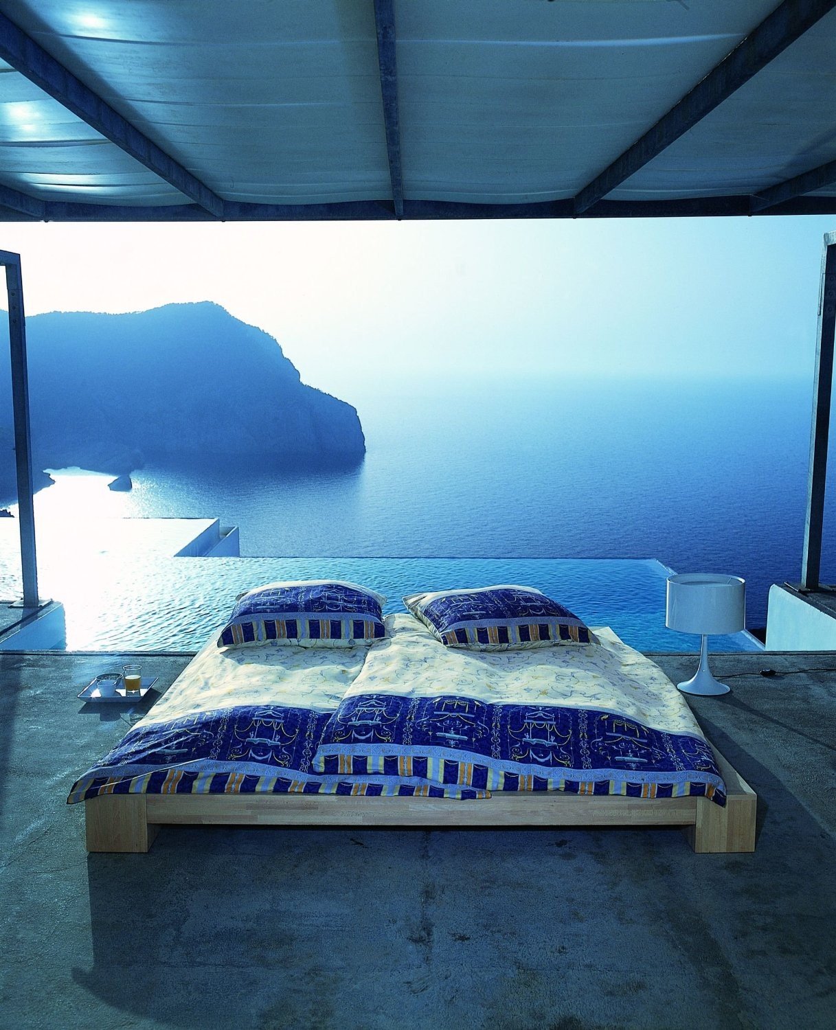 Bassetti Oplontis V9 9236937 Bed Linen 200 x 135 x 0.5 cm, Satin Blue